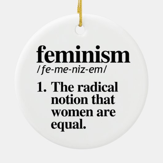 Feminisme Definitie Keramisch Ornament (Achterkant)