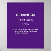 feminisme definitie paarse verticaal poster (Voorkant)