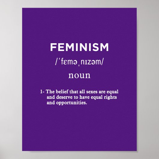 feminisme definitie paarse verticaal poster (Voorkant)