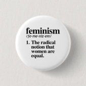 Feminisme Definitie Ronde Button 3,2 Cm (Voorkant)