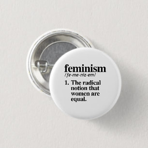 Feminisme Definitie Ronde Button 3,2 Cm