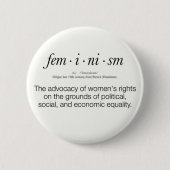 Feminisme Definitie Ronde Button 5,7 Cm (Voorkant)