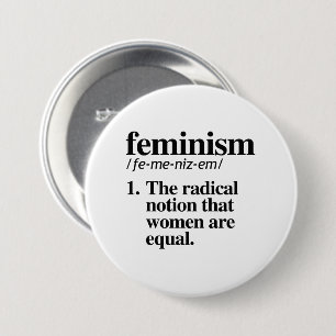 Feminisme Definitie Ronde Button 7,6 Cm