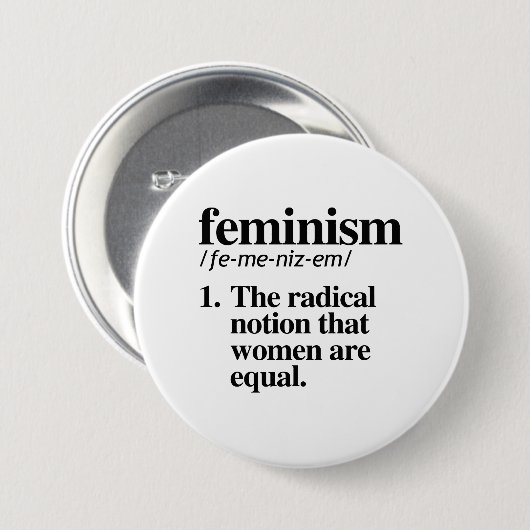 Feminisme Definitie Ronde Button 7,6 Cm (Voorkant /achterkant)