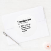 Feminisme Definitie Ronde Sticker (Envelop)