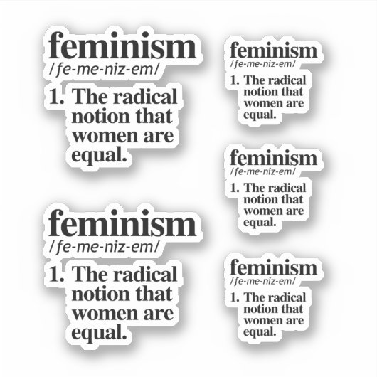 Feminisme Definitie Sticker (Voorkant)