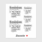 Feminisme Definitie Sticker (Vel)
