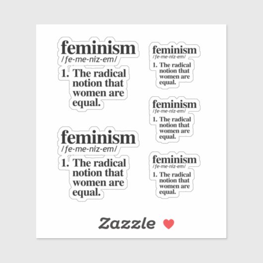Feminisme Definitie Sticker (Vel)