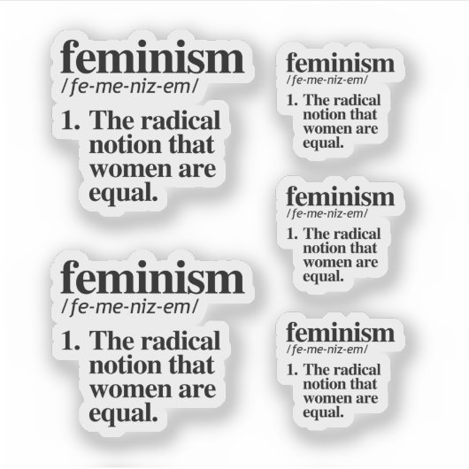 Feminisme Definitie Sticker (Voorkant)