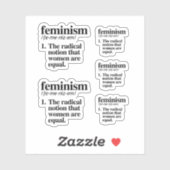 Feminisme Definitie Sticker (Vel)