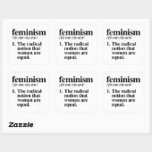 Feminisme Definitie Vierkante Sticker (Vel)