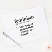 Feminisme Definitie Vierkante Sticker (Envelop)
