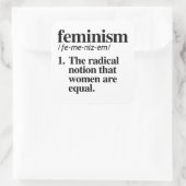 Feminisme Definitie Vierkante Sticker (Tas)