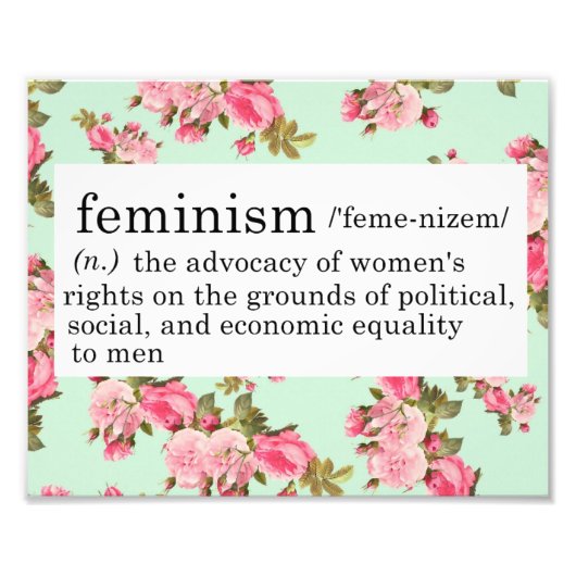 Feminisme Definition Print Foto Afdruk (Voorkant)