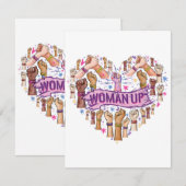 Feminisme Feministische Sterke Vrouwenempowerment  Informatiekaartje (Voorkant / Achterkant)