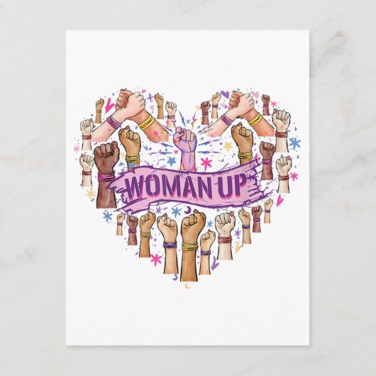 Feminisme Feministische Sterke Vrouwenempowerment  Informatiekaartje (Achterkant)