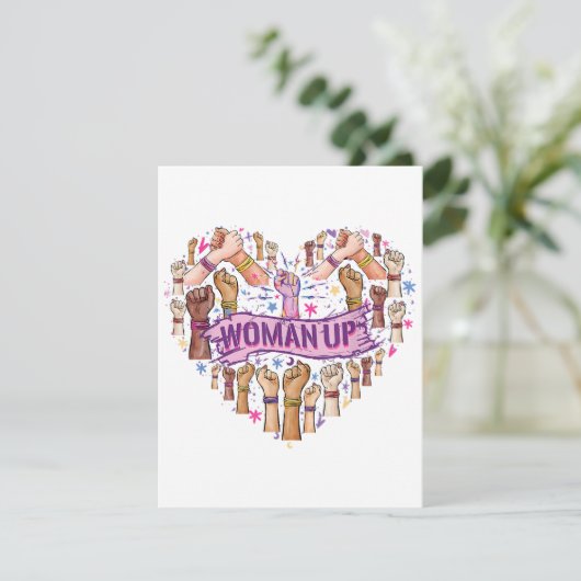 Feminisme Feministische Sterke Vrouwenempowerment  Informatiekaartje (Staand voorkant)