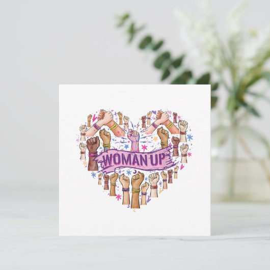 Feminisme Feministische Sterke Vrouwenempowerment  Kaart (Staand voorkant)