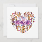 Feminisme Feministische Sterke Vrouwenempowerment  Kaart (Achterkant)