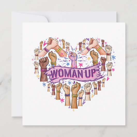 Feminisme Feministische Sterke Vrouwenempowerment  Kaart (Achterkant)