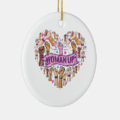 Feminisme Feministische Sterke Vrouwenempowerment  Keramisch Ornament (Rechts)