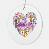 Feminisme Feministische Sterke Vrouwenempowerment  Keramisch Ornament (Links)