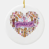 Feminisme Feministische Sterke Vrouwenempowerment  Keramisch Ornament (Achterkant)