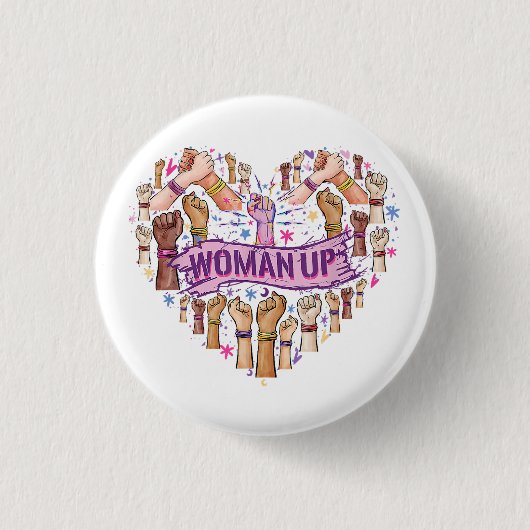 Feminisme Feministische Sterke Vrouwenempowerment Ronde Button 3,2 Cm (Voorkant)