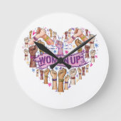 Feminisme Feministische Sterke Vrouwenempowerment  Ronde Klok (Voorkant)