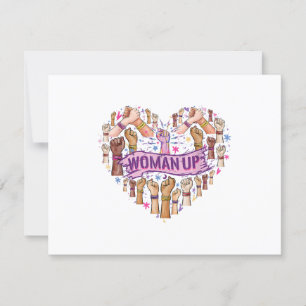 Feminisme Feministische Sterke Vrouwenempowerment  RSVP Kaartje