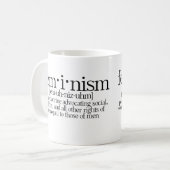 Feminisme gedefinieerd koffiemok (Voorkant links)