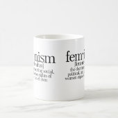 Feminisme gedefinieerd koffiemok (Center)