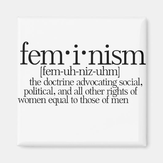 Feminisme gedefinieerd magneet (Voorkant)