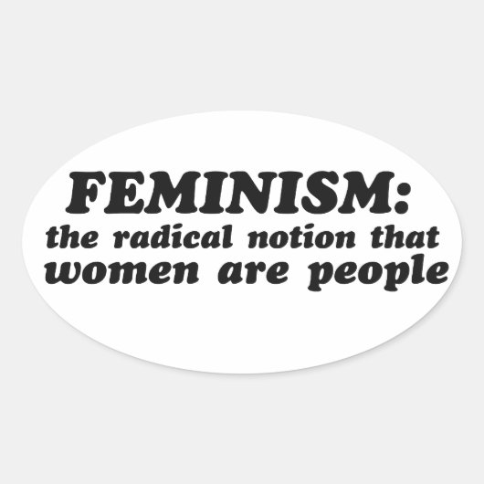 Feminisme gedefinieerd ovale sticker (Voorkant)
