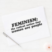 Feminisme gedefinieerd ovale sticker (Envelop)