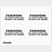Feminisme gedefinieerd ovale sticker (Vel)