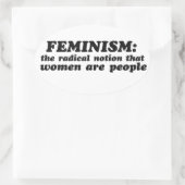 Feminisme gedefinieerd ovale sticker (Tas)