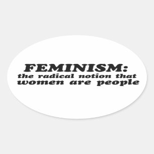 Feminisme gedefinieerd ovale sticker