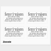 Feminisme gedefinieerd rechthoekige sticker (Vel)