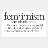 Feminisme gedefinieerd rechthoekige sticker (Voorkant)
