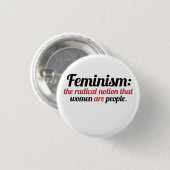 Feminisme gedefinieerd ronde button 3,2 cm (Voorkant /achterkant)