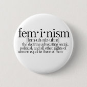 Feminisme gedefinieerd ronde button 5,7 cm (Voorkant)