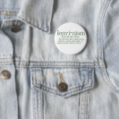 Feminisme gedefinieerd ronde button 5,7 cm (In situ)