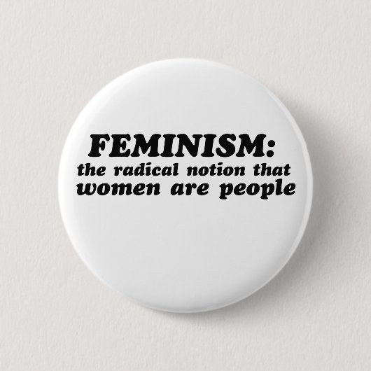 Feminisme gedefinieerd ronde button 5,7 cm (Voorkant)