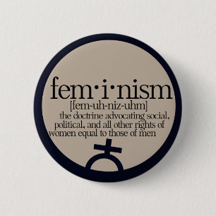 Feminisme gedefinieerd ronde button 5,7 cm