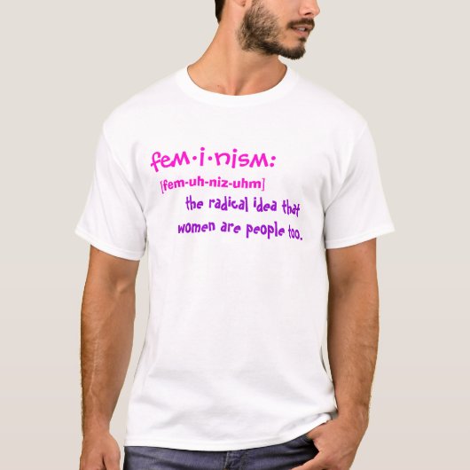 Feminisme gedefinieerd t-shirt (Voorkant)