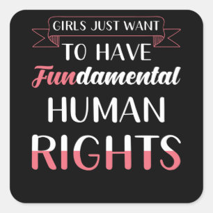 Feminisme Gezegde Vierkante Sticker