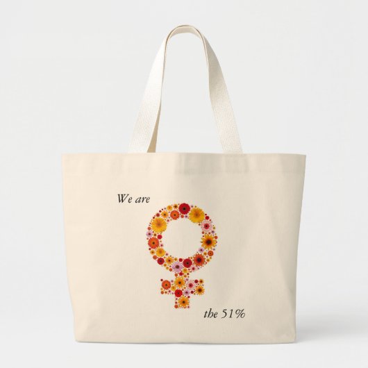 feminisme grote tote bag (Voorkant)