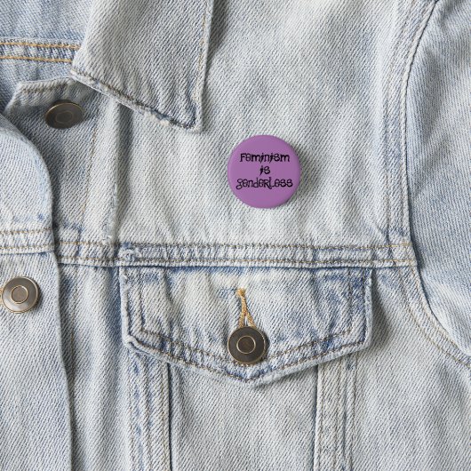 Feminisme is geen sekse ronde button 3,2 cm (In situ)