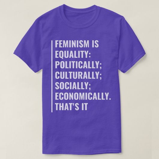 Feminisme is gelijkheid t-shirt (Design voorkant)